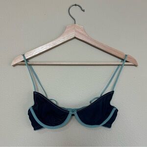 Urban Outfitters bra women 32B unlined demi bra fully mesh underwire lettuce hem